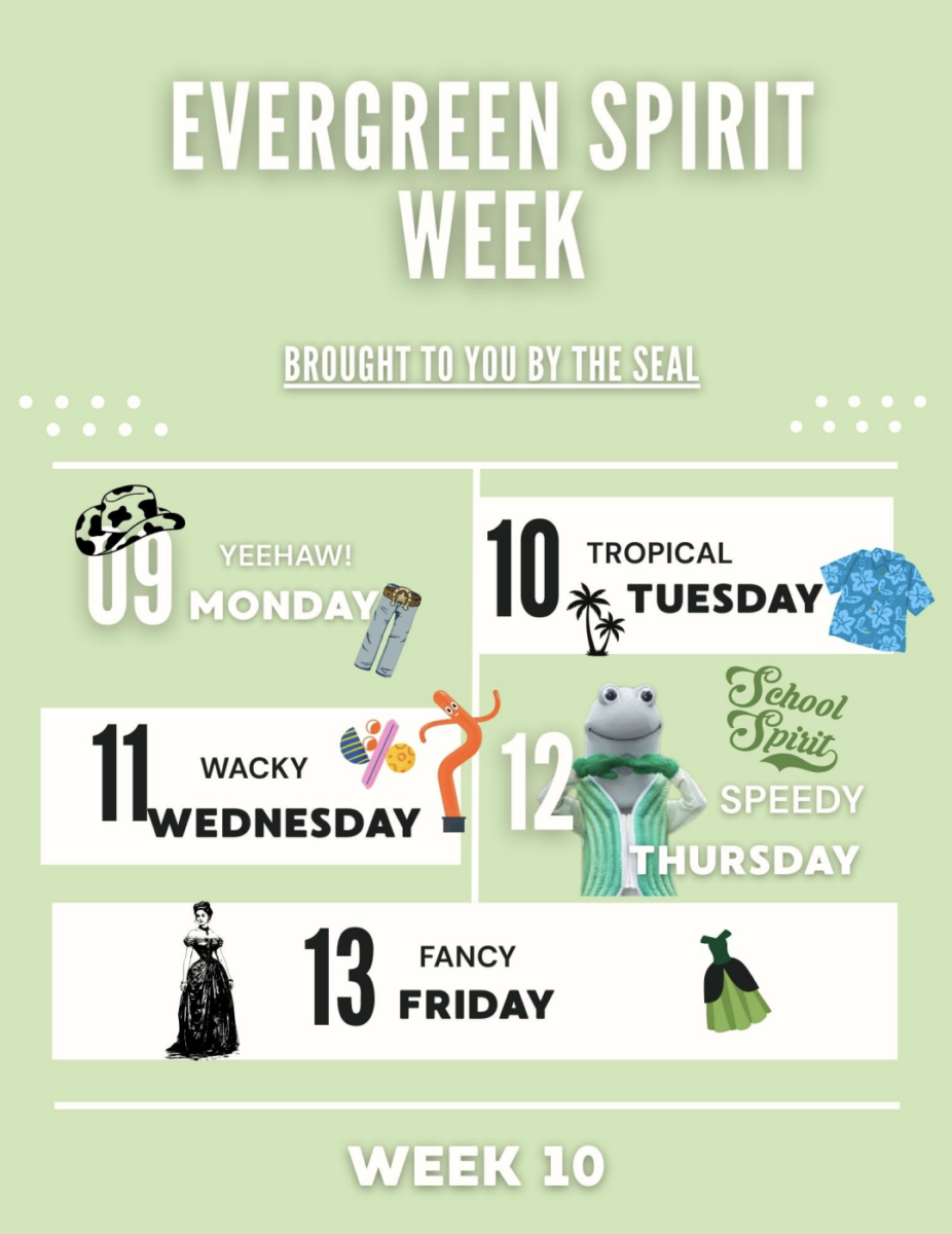 Evergreen Spirit Week Flyer
